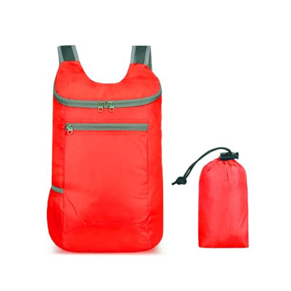 20L Hiking Daypack,Water Resistant Lightweight Packable Small Backpack for Travel Camping Outdoor,Red - color: Red