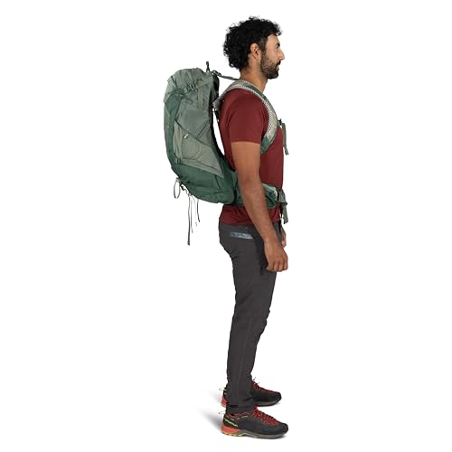 Osprey Stratos 34L Men's Hiking Backpack - Camping Bag with Waterproof Raincover, Bottle Pockets, & Gear Straps, Nirvana Blue - color: Nirvana Blue, style: 34l