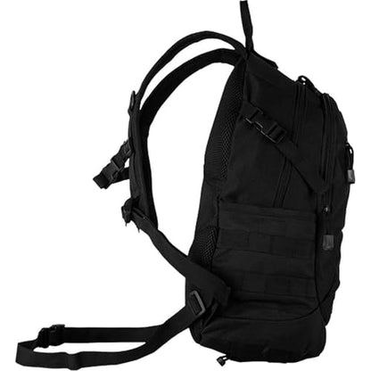 FOX OUTDOOR PRODUCTS Scout MOLLE Day Pack | Compact 20L Tactical Backpack with Hydration Sleeve for EDC, Hiking & Outdoor Use, Black - color: Black
