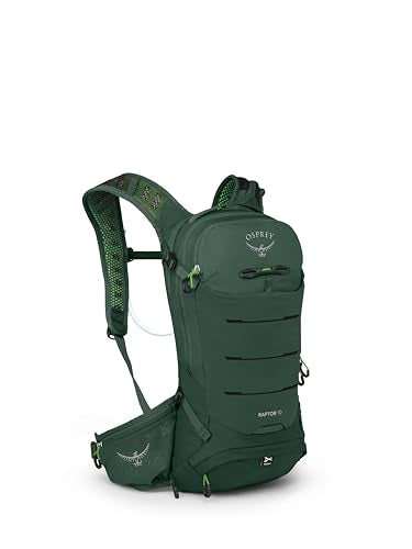 Osprey Raptor 10L Men's Mountain Biking Backpack with Hydraulics Reservoir, Tundra Green - color: Tundra Green