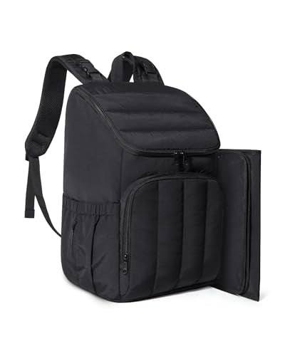 BAGSMART Diaper Bag Backpack, Large Baby Diaper Bag, Quilted Puffy Baby Bag for Mom with Quick-access Insulated Pockets, Lightweight Versatile Travel Backpack - color: Black