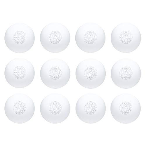 Signature Lacrosse Ball Set - Packs of 2, 4, 8, 12, and 120 - No Chemical Smell Massage Balls, Myofascial Release Tools, Back Roller, Muscle Knot Remover - color: White, size: 12 Balls