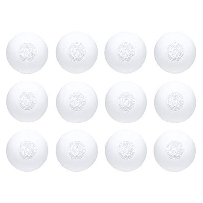 Signature Lacrosse Ball Set - Packs of 2, 4, 8, 12, and 120 - No Chemical Smell Massage Balls, Myofascial Release Tools, Back Roller, Muscle Knot Remover - color: White, size: 12 Balls