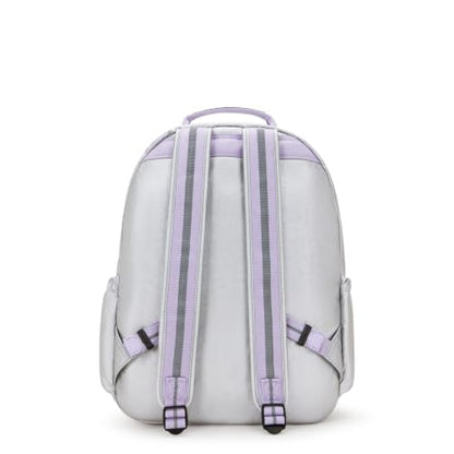 Kipling Women's Seoul Gm Backpack - color: Silver Glow Met, size: 12.75''L x 17.25''H x 8''D