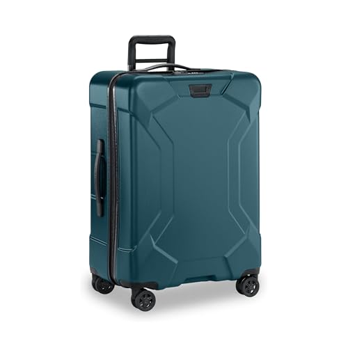 Briggs & Riley 27 Inch Medium Checked Luggage - Hardshell Heavy Duty Travel Suitcase Spinner with TSA Lock - Integrated Garment Compartment System - Torq Collection - Ocean - color: Ocean, size: 27"
