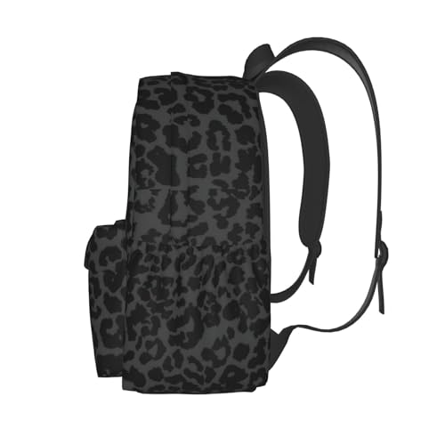 cfpolar 17 Inch Backpack Dark Gray Cheetah Leopard Print Laptop Bag Shoulder Bag School Bookbag Casual Daypack For Boys Girls - color: A1-gray Cheetah Leopard Print