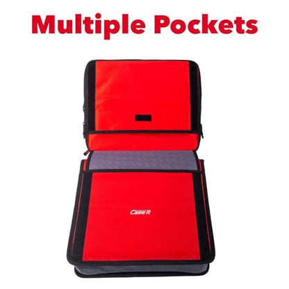 Case-it School Zipper Binder | 1.5" D-Ring | 325-Sheet | LT-207 Fire Red - color: Fire Red, size: 1 Pack