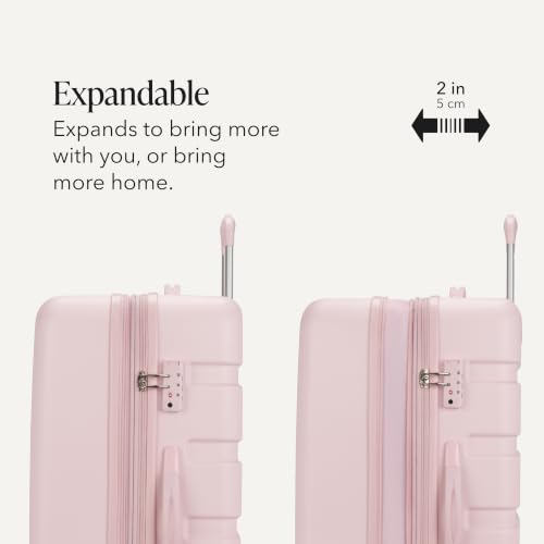 SWISSGEAR Signature Hardside Expandable Checked Large Spinner Luggage, ABS Construction, TSA-Friendly Lock, Pink, 27-Inch - color: Pink, size: Checked-Large 27-Inch