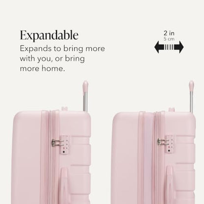 SWISSGEAR Signature Hardside Expandable Checked Large Spinner Luggage, ABS Construction, TSA-Friendly Lock, Pink, 27-Inch - color: Pink, size: Checked-Large 27-Inch