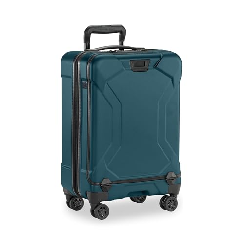 Briggs & Riley 22 Inch Carry-On Luggage with Wheels - Small Rolling Hard Shell Heavy Duty Suitcase with Front Laptop Compartment - 360 Spinner Wheels - Torq Collection - Ocean - color: Ocean, size: 22'"