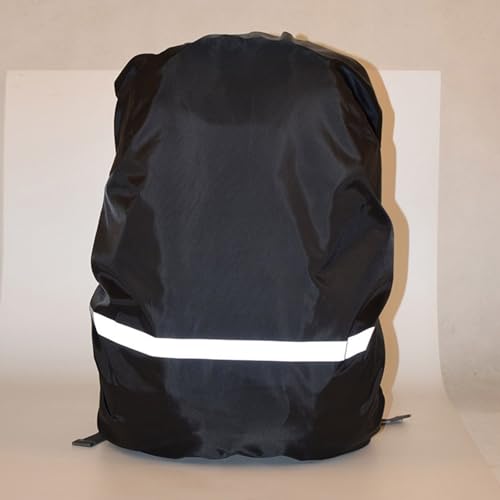Water Rain Covers for Backpack Rucksack Rain Covers Rainproof Protector with Reflective Strips Bag Rain Covers - color: Black Color-M