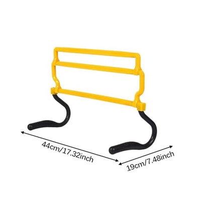 Speed Hurdles for Agility Training, Adjustable 4 Heights 15-36cm (6-14 inch) PP Football Hurdles for Speed, Soccer, Rugby, Yellow