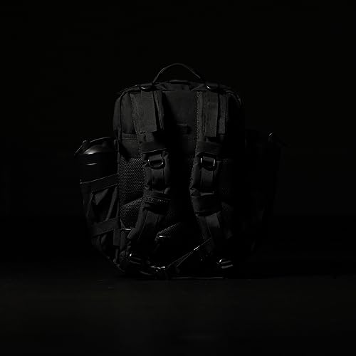 WOLFpak 35L Tactical Gym Backpack (Nightshade) Durable 1000D Waterproof Oxford Material with MOLLE Webbing, Laptop Pocket & Dual Cup Holders, Durable Fitness/Travel/Military Daypack - color: Nightshade Edition