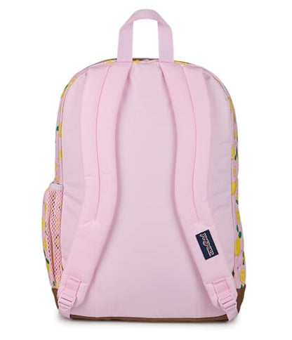 JanSport Cool Backpack with 15-inch Laptop Sleeve, Large Computer Bag Rucksack with 2 Compartments, Ergonomic Straps, Lemonade Stand - color: Lemonade Stand Pink Ice/Yellow/Green