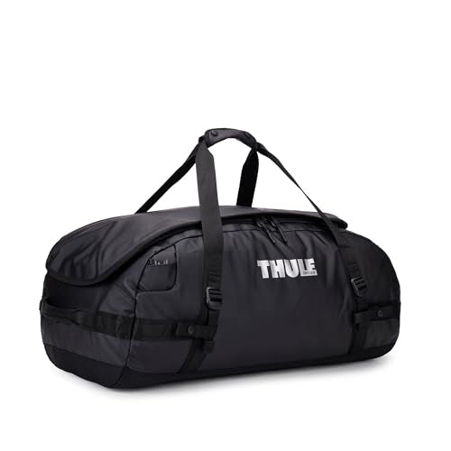 Thule Chasm Duffel bag, Weather-resistant materials, Easy packing, Converts to backpack, Internal pockets, Travel-ready - color: BLACK, size: 70L