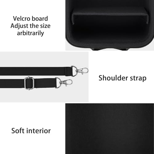 Camera Case for VJIANGER/VETEK/NIKICAM/Yatao 4K Vlogging Camera,Carrying Case Holder for 4K Vlogging Camera and Accessories(Black Case) - color: Black Case