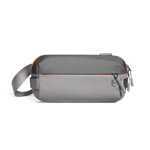 tomtoc Compact EDC Sling Bag 3L-10L, Minimalist Crossbody Bag Chest Shoulder Pack for Men Women, X-pac/Recycled Polyester - color: Space Gray, size: S(Fits iPad Mini)