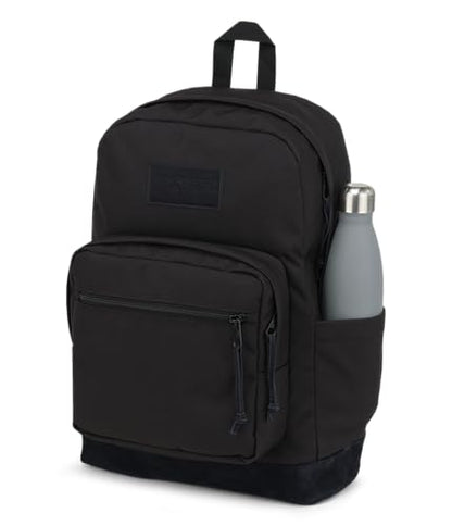 JanSport Right Pack Backpack - Durable Daypack with Padded 15" Laptop Sleeve, Spacious Main Compartment & Integrated Water Bottle Pocket, Monochrome Black - color: Monochrome Black