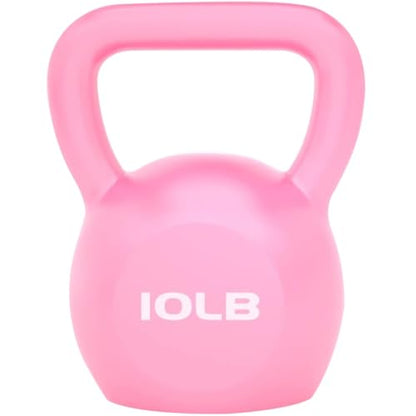 Kettlebell Weights Women's Fitness Shaping Kettle Bells, Gym Strength Training Dumbbell, Swing/Deadlift/Squat, Protect The Floor(Pink-10LB) - color: Pink-10lb