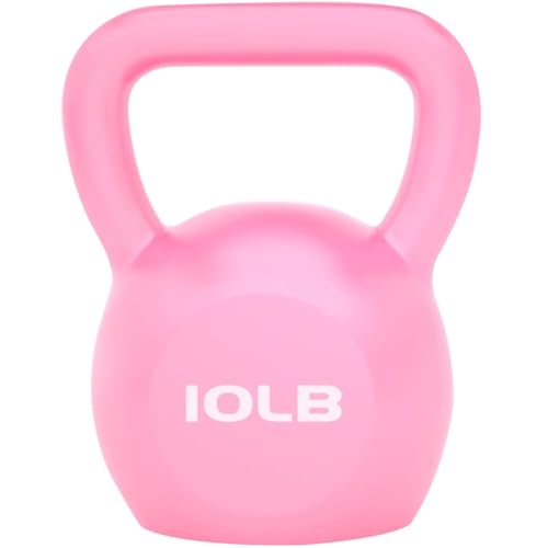 Kettlebell Weights Women's Fitness Shaping Kettle Bells, Gym Strength Training Dumbbell, Swing/Deadlift/Squat, Protect The Floor(Pink-10LB) - color: Pink-10lb