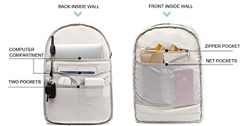 Kinmac Peony Pattern 15 inch Waterproof Laptop Travel Outdoor Backpack With USB Charging Port For 13 inch 14 inch and 15.6 inch Laptop - color: Peony