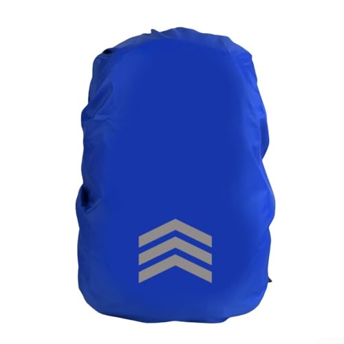 Reflective Backpack Rain Cover Waterproof Rucksack Protector with Elastic Strap for Cycling Hiking Camping Outdoor Gear Weather Shield Lightweight Portable Pack Rain Guard Red(XL Blue) - color: Blue, size: XL