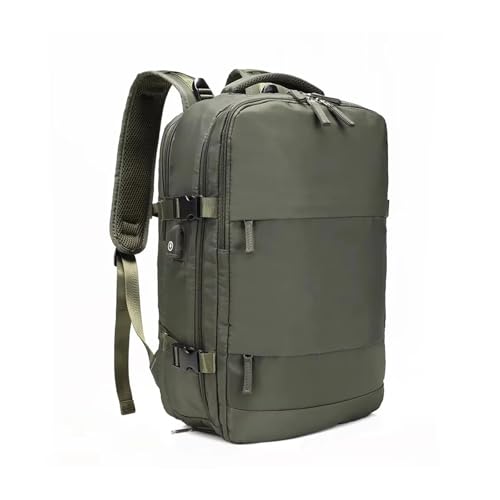 Large Capacity Dry and Wet Separation Backpack Multi-functional 40 * 20 * 25 Travel Waterproof Mommy Backpack(Army green) - color: Army Green