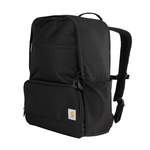 Carhartt Insulated Two Compartment Cooler, Durable Water Repellent Material W/Front Zippered Pocket for Camping, Beach & Travel - color: Black, style: Cooler Backpack
