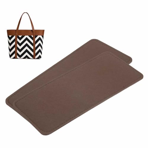 MECCANIXITY 2pcs Felt Base Shaper, 10.8 x 4.3 Inch Purse Base Shaper Tote Bottom Insert Purse Pads for the Bottom of Handbags Tote Bags Backpack Handbags Organizers, Brown - color: Brown, size: 10.8 x 4.3 Inch