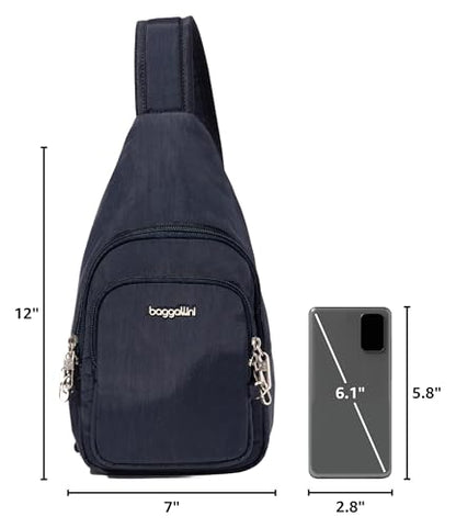 Baggallini Securtex Anti-Theft Daytripper Sling - color: French Navy