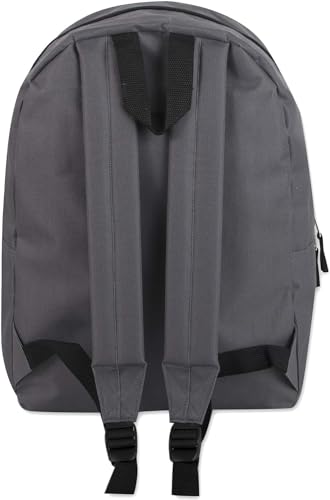 Trail maker 24 Pack- Classic 17 Inch Backpacks in Bulk Wholesale Back Packs for Boys and Girls (Gray) - color: Gray