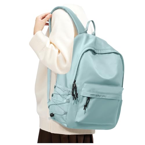 Light Blue Backpack for School, Small High School Bookbag Back Pack for Teens Girls Boys, College Backpack Book Bag for Women Men, Mini Simple Daypack Backpack Mochilas Escolares para Adolescentes - color: Light Blue