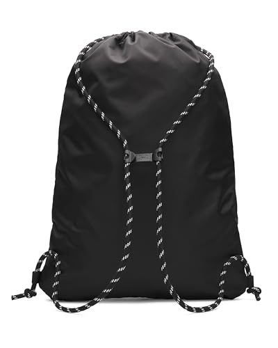 Under Armour Unisex Hustle Sackpack, (001) Black/Black/White, One Size Fits Most - color: (001) Black / Black / White
