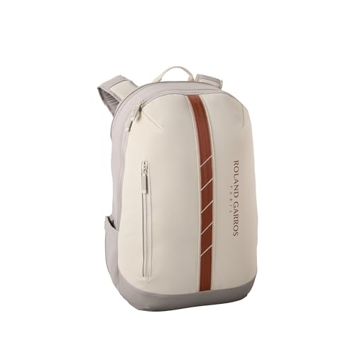 WILSON 2025 Roland-Garros Tennis Racket Bags - color: Cream/Clay/Red, size: Holds up to 2 Rackets