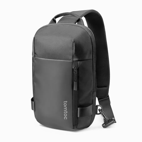 tomtoc 5L Compact Sling Backpack for Men Women, Lightweight Crossbody Shoulder Bag for 2026 11-inch iPad Air M4/M3, iPad Pro M5/M4, iPad A16, Nintendo Switch 2/Rog Xbox Ally X, EDC Daypack - XS Size - color: Black, size: XS for 11-inch iPad Pro
