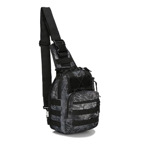 Viriber Tactical Backpack, Waterproof Military Cross-body Molle Sling Shoulder Backpack Chest Bag for Outdoor Every Day Carry Black02 - color: Black02