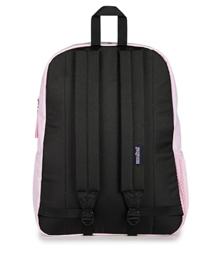 JanSport Cross Town Backpack - Simple Bag for Everyone with 1 Main Compartment, Front Utility Pocket - Premium Class Accessories - Pink Ice - color: Pink Ice
