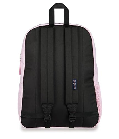 JanSport Cross Town Backpack - Simple Bag for Everyone with 1 Main Compartment, Front Utility Pocket - Premium Class Accessories - Pink Ice - color: Pink Ice