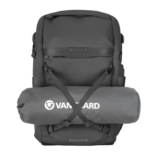 VANGUARD VEO Metro B25L Camera & Everyday Backpack (Black) – Fits 70–200mm Attached, 16" Laptop Storage, Convertible Daypack Design, Carry-On Ready - color: Black, size: 25L