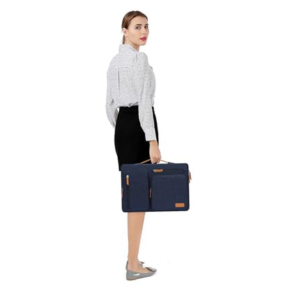 MOSISO 360 Protective Laptop Case 14 inch, 14 inch Laptop Sleeve Compatible with HP Lenovo Dell ASUS Acer, HP, Dell Latitude, Lenovo, Side Open Carrying Case with 4 Zipper Pockets&Handle, Navy Blue - color: Navy Blue, size: 14 inch