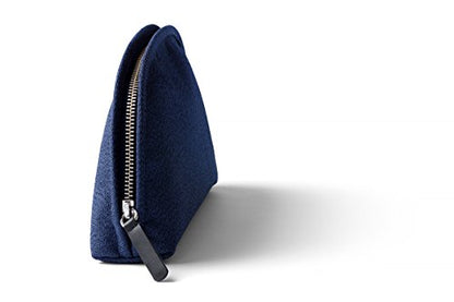 Bellroy Classic Pouch, Everyday kit, Leather and Woven Fabric (pens, Cables, Cosmetics, Personal Items) - color: Ink Blue
