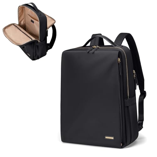GOLF SUPAGS Stylish Laptop Backpack for Women Airline Approved Perfect for Work College and Travel Multi-Functional Casual Daypack Fits 14 Inch Notebook (Black) - color: Black, size: 14-Inch