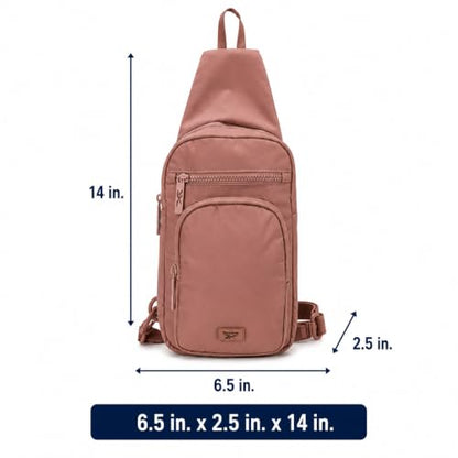 Reebok Unisex Crossbody Bag - Convertible Compact Durable Cross Body Bag for Women and Men - Gym and Travel Essentials, Size One Size, Cosmos Choco Malt - color: Cosmos Choco Malt