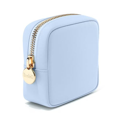 Embla Small Makeup Bag for Purse, Mini Waterproof Nylon Cosmetic Pouch, Durable and Lightweight Travel Toiletry Bag with Smooth Zipper, Blue - color: Sky, size: Mini