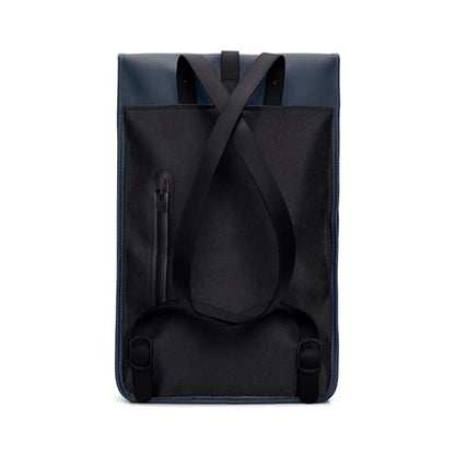 RAINS Backpack - Navy Waterproof Slim Backpack for Men and Women - 15 Inch Laptop Compartment, Flap Closure, Water Resistant & Water Repellent - 2 Year Warranty - color: Navy, size: Standard