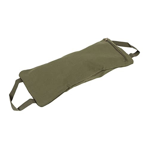 Yoga Sand Bag with Handle Green Portable Fillable Adjustable Yoga Canvas Sandbags for Yoga Weights and Training Workouts