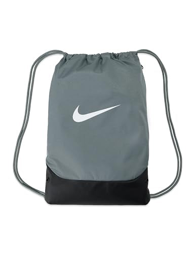 Nike Unisex Adult Gameday Brasilia X Drawstring Bag Backpack (18L) | Mens and Womens - color: Smoke Grey/Black/White, size: One Size