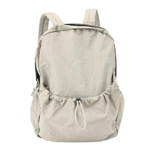 Simple Backpack for Women Men, Aesthetic Medium Backpack Lightweight Casual Daypack Cute Bookbag for Women Men (White, 38x26x10cm) - color: White