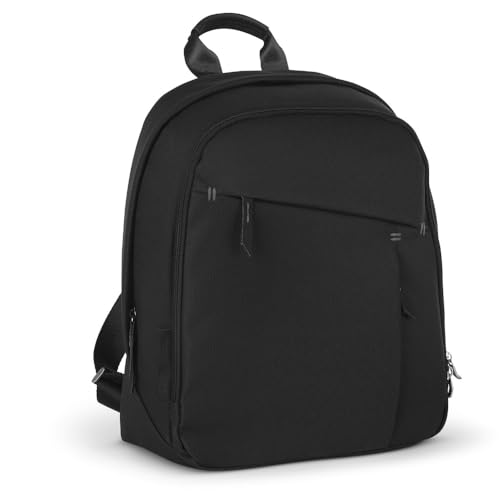 UPPAbaby Changing Backpack / Multiple Storage Compartments / Stroller Strap Attachment / Bottle Insulator and Changing Pad Included / Jake (Black / Black Leather) - color: Jake (Black/Black Leather), style: Changing Backpack
