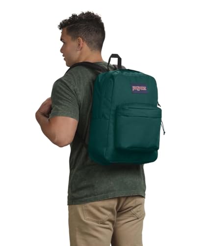 JanSport SuperBreak One Backpacks - Durable, Lightweight Bag with 1 Main Compartment, Front Utility Pocket with Built-in Organizer - Premium Backpack - Deep Juniper - color: Deep Juniper